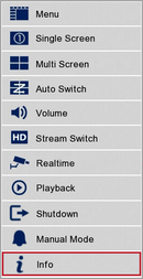 Select The Info Menu From The Liveview Menu