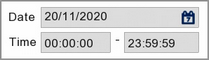 Setting The Date And Time In The Sub Periods Screen On A Zip DVR Or NVR