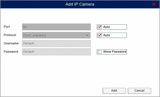 Add IP Camera Window For Multiple Cameras In The IP Channels Sub-menu On A Zip DVR Or NVR