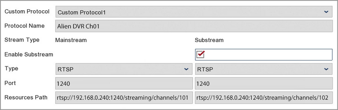 Protocol Manage In The IP Channels Sub-menu On A Zip DVR Or NVR